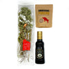 1- 4 oz bag of Omnivore Porcini + 1-bag of  Maraca Sicilian Oregano on the stem + 1 8.45 oz bottle of Extra Virgin Olive oil